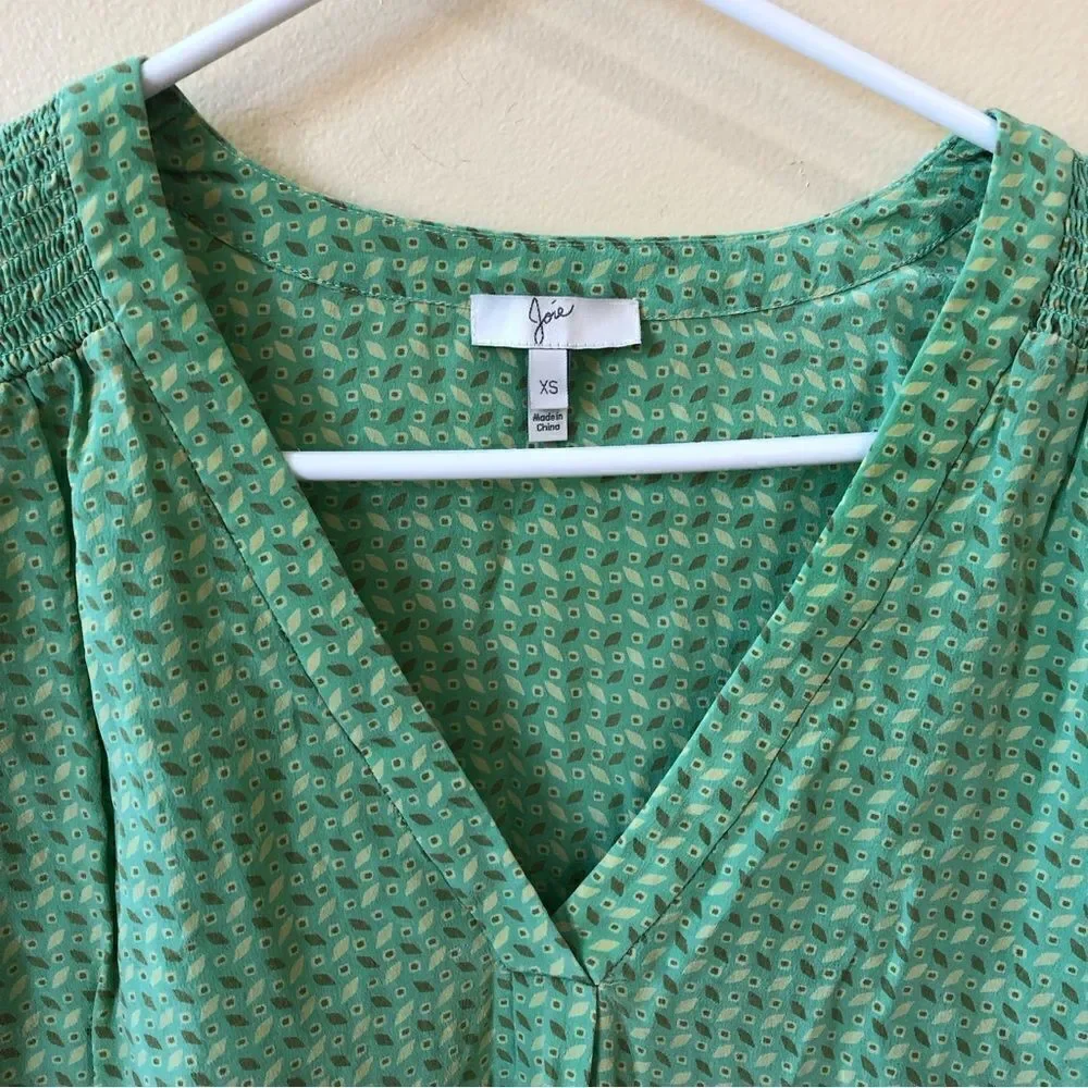 Joie Aceline Geo Print Blouse in Julep